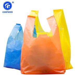 Bottom price Flat Plastic Bags - Plastic T-shirt Shopping Bag –  Leadpacks