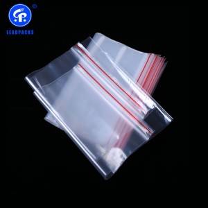 Wholesale  Factory delivery  laser plastic bag with zipper customized personal logo PVC self sealing  bag  packaging