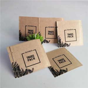 Wholesale 3 side seal pouch sachet With Resealable Zipper For Coffee Tea Powder Kraft Paper bio degradable plastic Bag