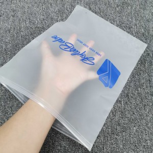New product hot sales OEM printed own logo plastic clothes packaging zipper bag