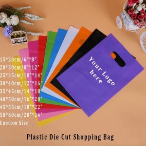 Warehouse Cheap Sale Compostable Die Cut Plastic Bag