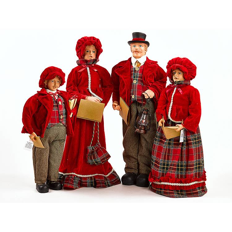 High reputation Santa Claus Plush Toy - Indoor tabletop Christmas Fabric Choir Holy Family flocked figurine set – Melody