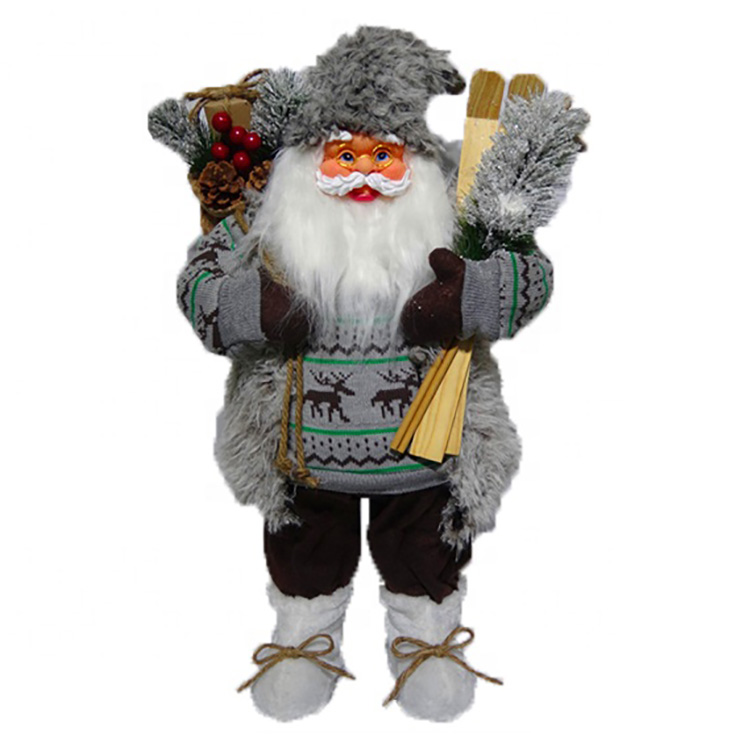 Wholesale Led Santa Claus - Christmas decor Wholesale noel fabric 60 cm Standing Santa Claus in fabric cloth – Melody