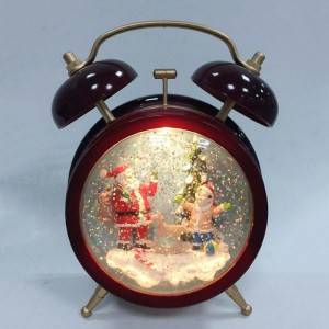 Merry Christmas plastic Water filled Led daily spinning Clock home decor