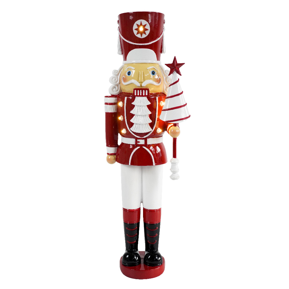 Low price for Floor Standing Nutcracker - Christmas outdoor & indoor decor polyresin nutcracker with Led light – Melody