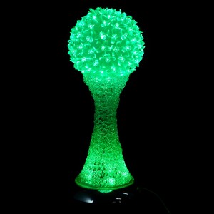 2023 Custom Home party decor artificial Led flower light flower ball crystal vase