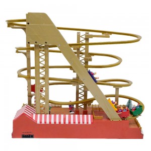Plastic Fashion Creative Christmas LED Roller Coaster Music Box Roller Coaster Model Craft Gifts Christmas ornament