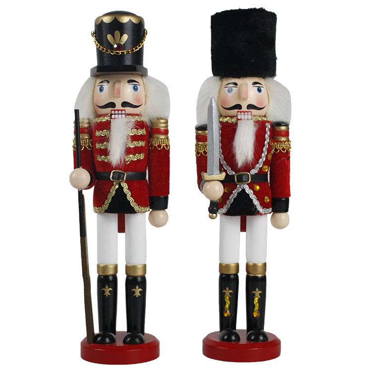 Low price for Floor Standing Nutcracker - Wholesale tabletop Traditional Puppet Wooden soilder nutcracker figures Christmas decorations – Melody