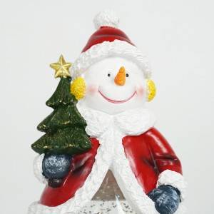 Wholesale new arrive noel BO water spinning Snowman musical led Christmas snow globe with Xmas Santa scene