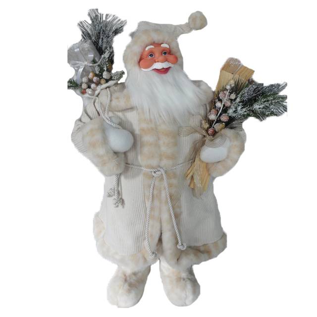 China Cheap price Santa Claus Decoration - Christmas statue decoration standing wholesale Santa claus fabric – Melody