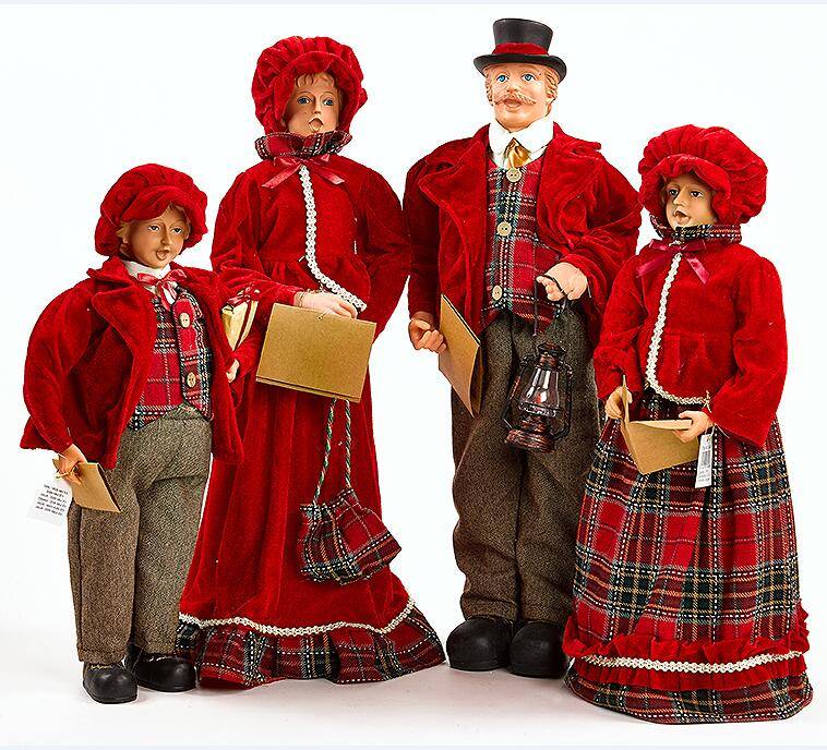 Top Suppliers Santa Claus Sleigh - Christmas Fabric Choir Family set 46CM home decoration – Melody