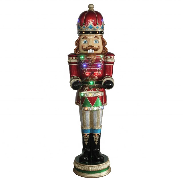 Excellent quality Merry Christmas Nutcracker - Giant outdoor decor resin fiberglass life size Christmas nutcracker soldier craft with musical led – Melody