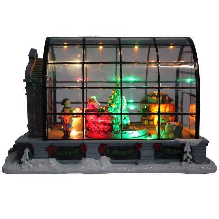 Wholesale battery operated Mult-LED Motion and Musical  Animated Christmas house
