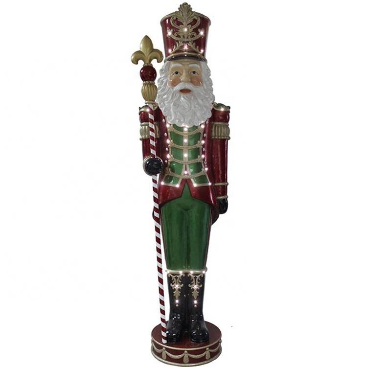 2018 High quality Nutcrackers For Front Porch - Noel polystone Christmas decorative life size fiberglass nutcracker for Shopping mall – Melody