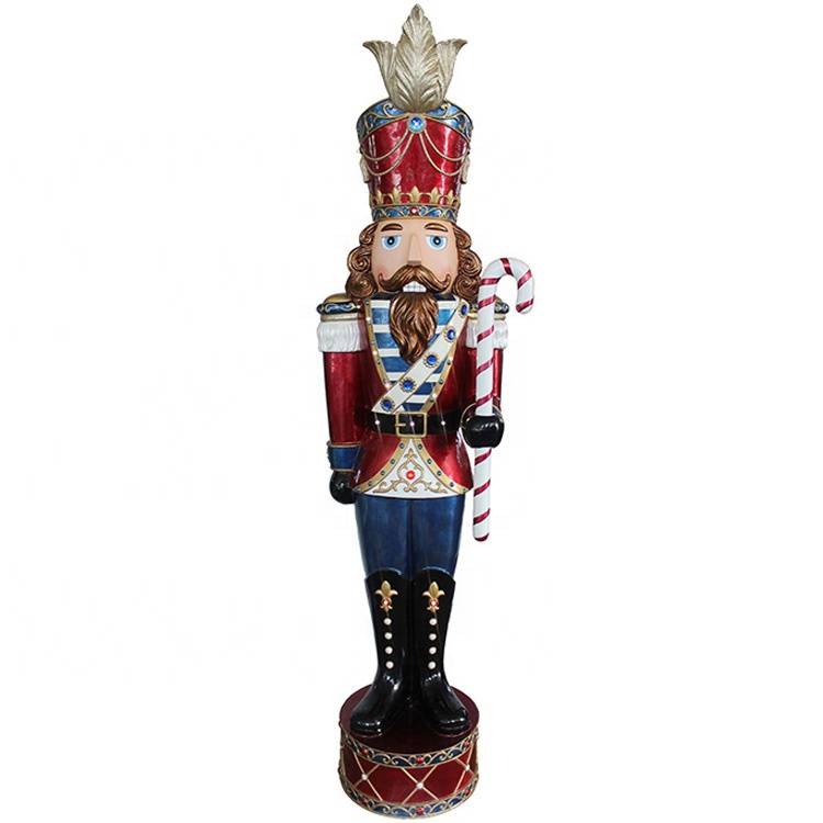 Reasonable price Large Standing Nutcracker - Giant resin mult led lights life size musical nutcracker decoration with Led – Melody