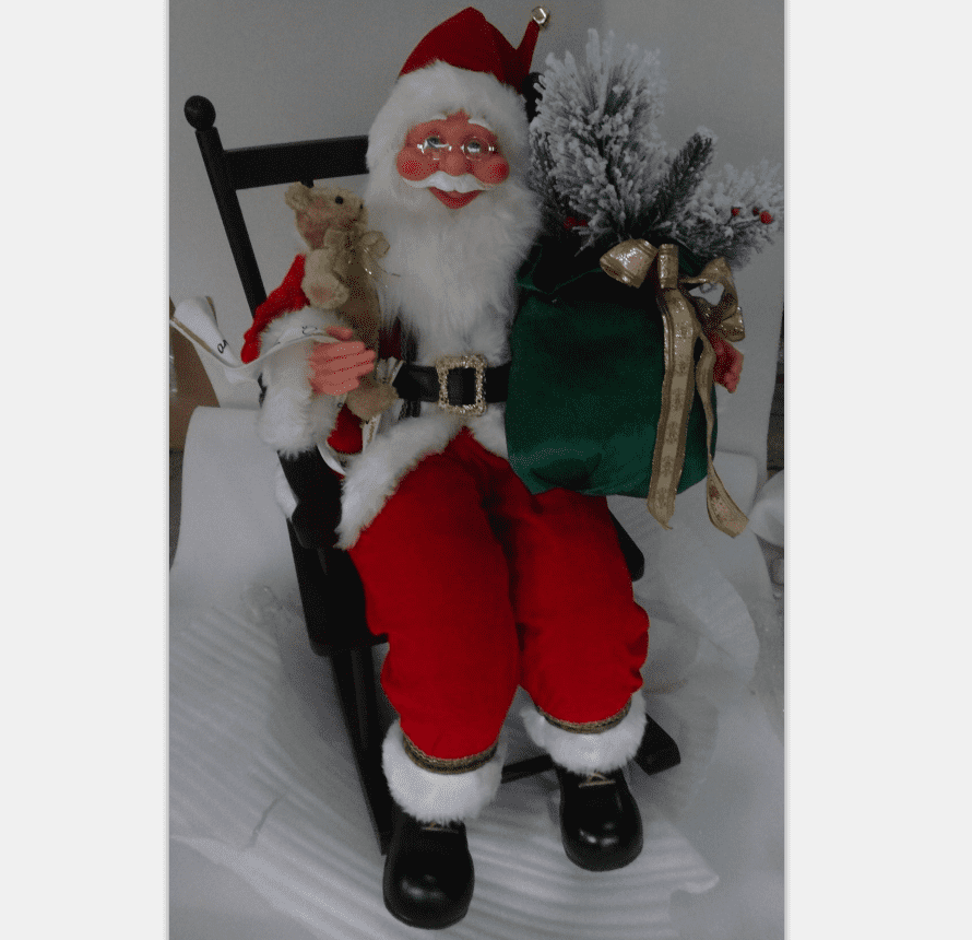 China wholesale Christmas Santa Claus - musical Sonic Control light and music sitting santa claus for home decoration – Melody