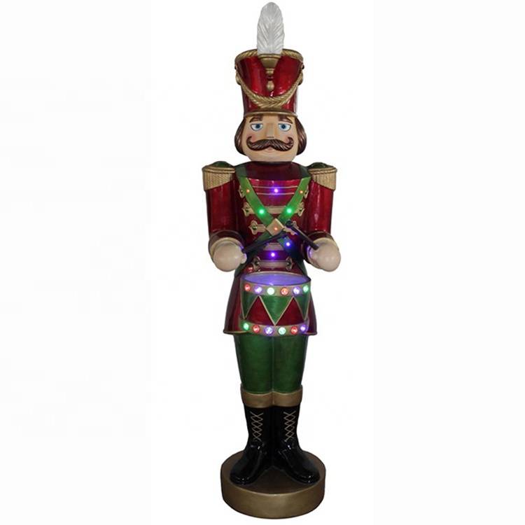 Hot-selling Life Size Musical Nutcracker - Giant Mult led movement poly resin Christmas nutcracker solider with timer – Melody