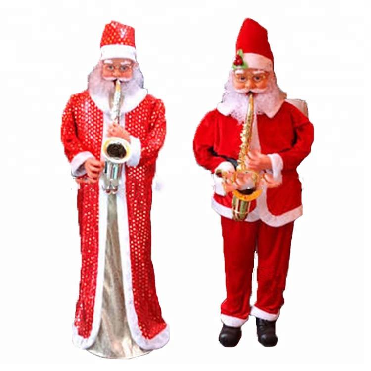 Animated outdoor Life size music santa claus decoration for Christmas