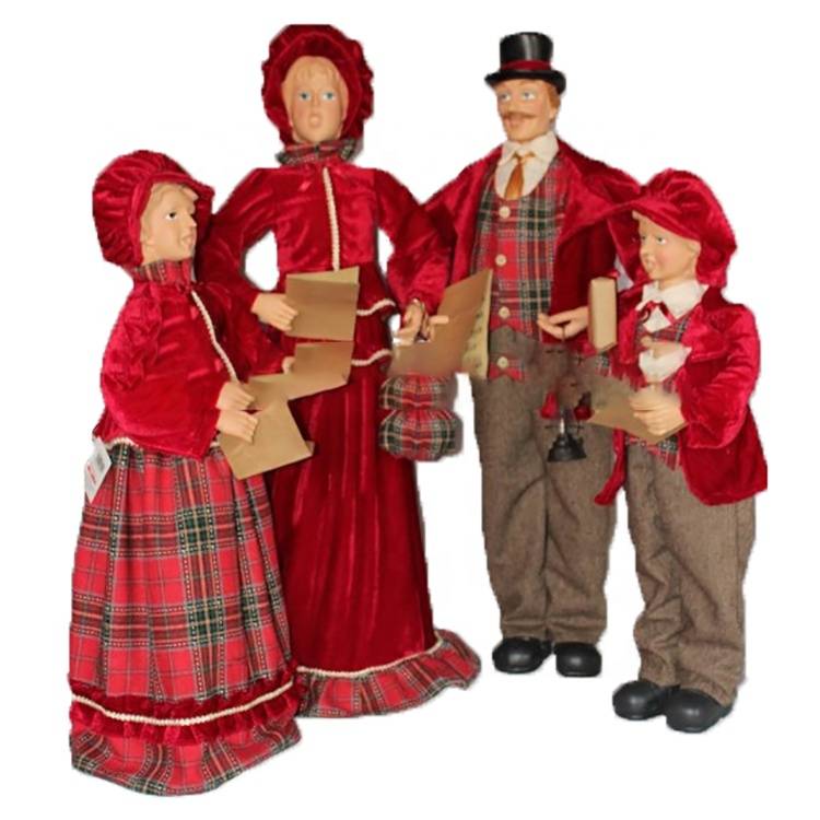 OEM Manufacturer Santa Claus Ornaments - Custom Life style Christmas Family Choir Uniform for shop window decoration – Melody
