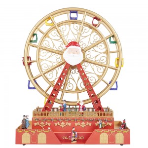 Wholesale noel ferris wheel led musical animated ferris wheel Christmas music box