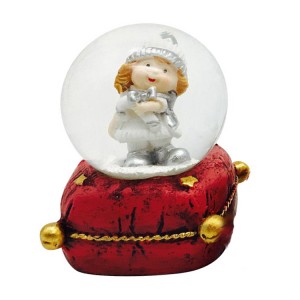 Red tiny resin Gift souvenir design Nativity Santa water globe