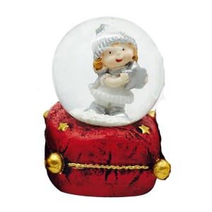 Red tiny resin Gift souvenir design Nativity Santa water globe