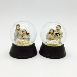 Cheap 50mm Glitter glass Xmas Decor nativity religious snow globe