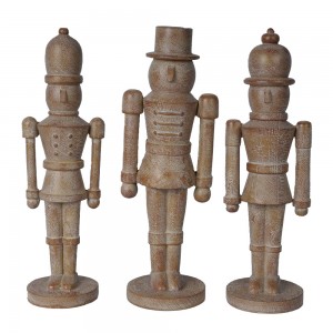 2023 Christmas Decoration Supplies tables ornament nutcracker statues Resin Wood finish nutcracker soldier