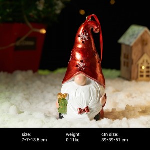 LED Christmas creative dwarf hanging Christmas tree decorations resin crafts gnome home hanging decorations