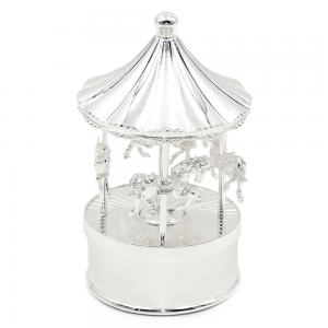 Customized Xmas Carrossel decorative rotating carousel music box for Christmas gift