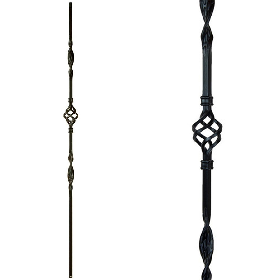 China Best Matte Black Wrought Iron Balusters Companies Factory - Single Basket & Two Ribbons Iron Baluster/Spindle  – Primewerks
