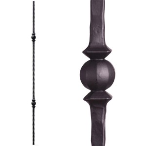 Double Forged Ball /Sphere Hammered Wrought Iron Baluster/Spindle