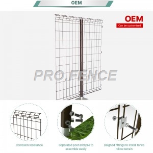 Best cheap School Fence Factories - C-shaped Powder Coated Welded Mesh Fence For Power Plants  – Pro
