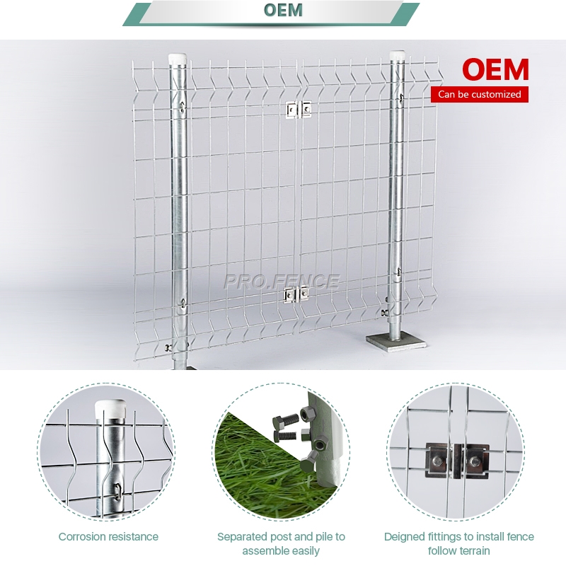 M-shaped welded mesh fence