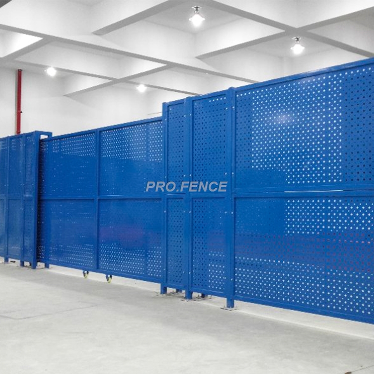 Perforated metal fence panel for architectural application