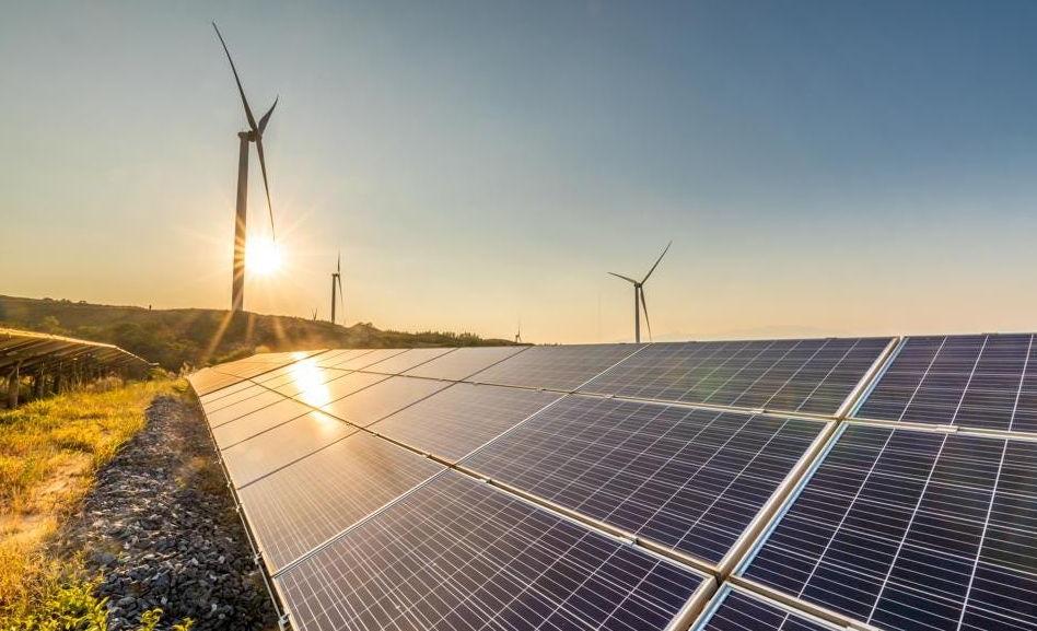 Wind and solar power help increase the use of renewable energy in the U.S.