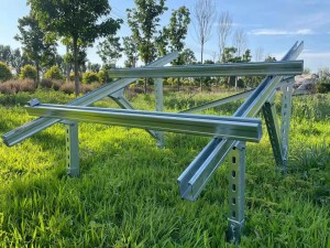 Solar ground  mounting system,steel ground mount structure for large scale solar plants