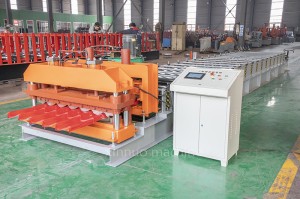Wholesale Metal Roof Forming Machine For Sale Suppliers - glazed tile roll forming machine – Xinnuo