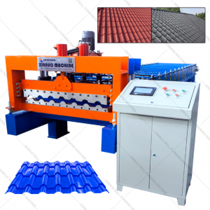 Xinnuo-Long span metal glazed roof sheet cold roll forming machine