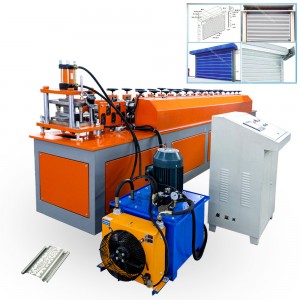 shutter door roll forming machine with two patterns.