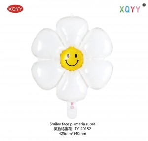 Smiley face frangipani Daisy balon