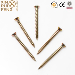 Torx Drive Countersunk Chipboard Screw Zinc Plated with Saw Thread