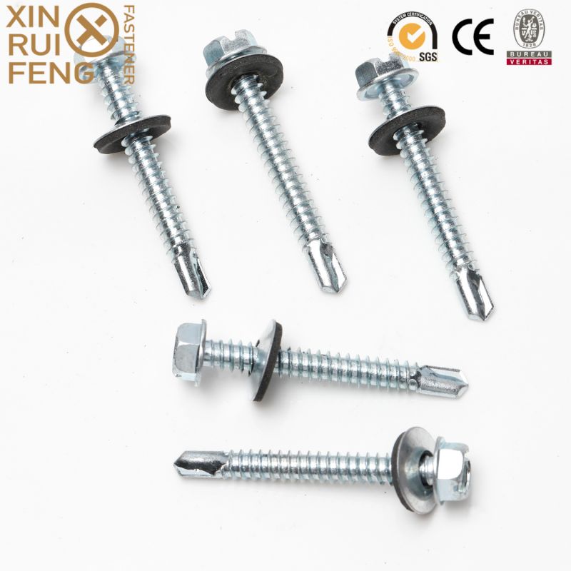 Hex  Head Self Drilling Screws with EPDM/Rubber/PVC  Washer
