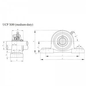 High quality insert bearing with housing UCP X00