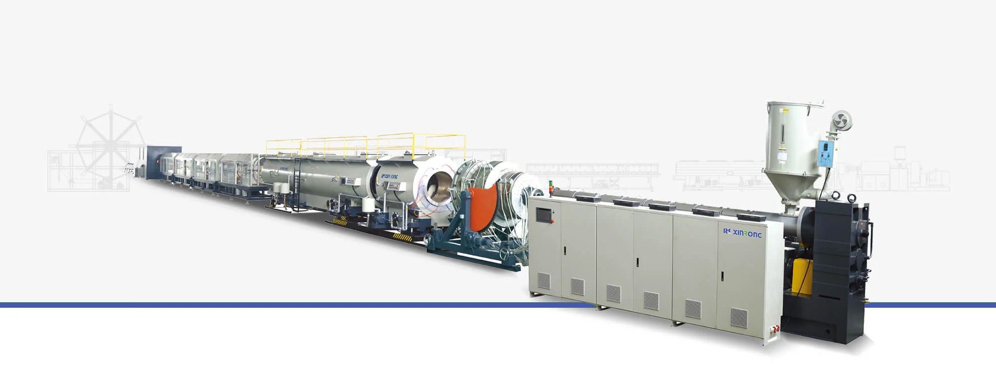 Plastic HDPE LDPE PE water supply pipe extrusion line