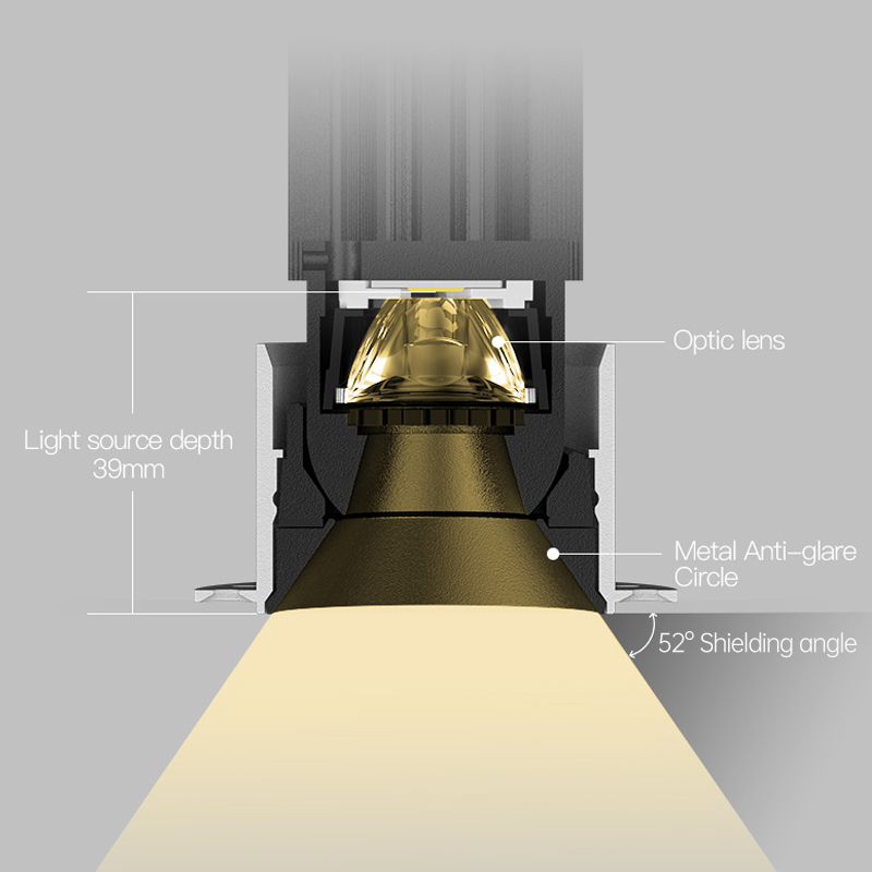 Mini LED Downlight 45mm Cutout Recessed COB Downlight Aluminum Ceiling Spotlight Featured Image