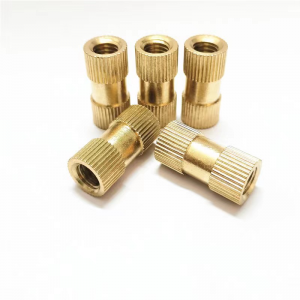 Wholesale Copper Inlays Knurled Copper Nuts Double Pass Injection Nut Copper Knurled Nut Copper