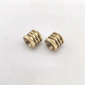 Wholesale Copper Inlays Knurled Copper Nuts Double Pass Injection Nut Copper Knurled Nut Copper