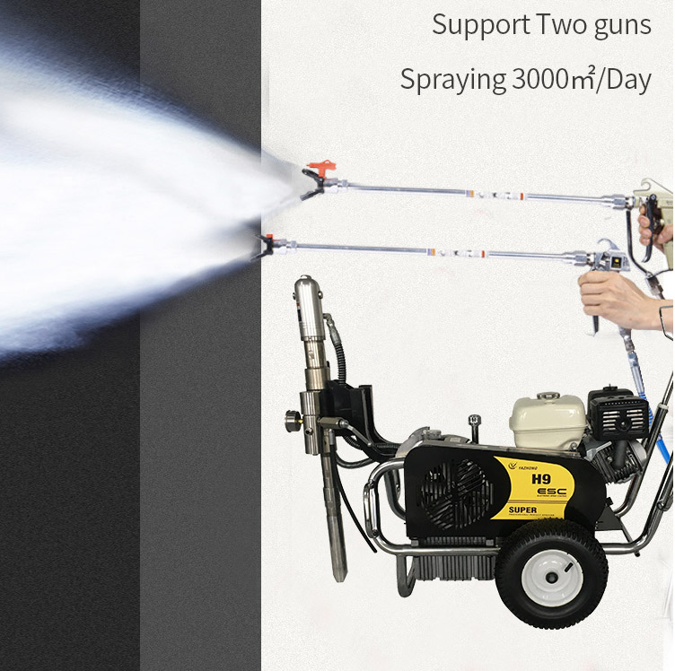 airless sprayer supports two guns