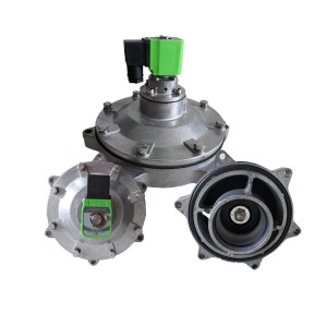 Remotely piloted submerged air control pulse jet diaphragm valves for dust collector